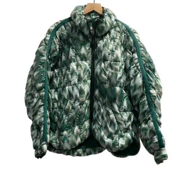 NWT Free People Movement Scrunchy Glossy Pippa Packable Puffer Jacket Green - Picture 4 of 16